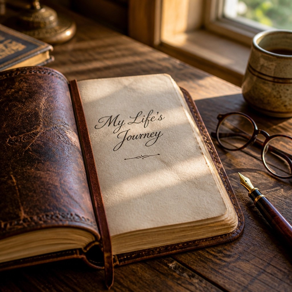 Open journal on a sunlit wooden desk inviting reflection and renewal.