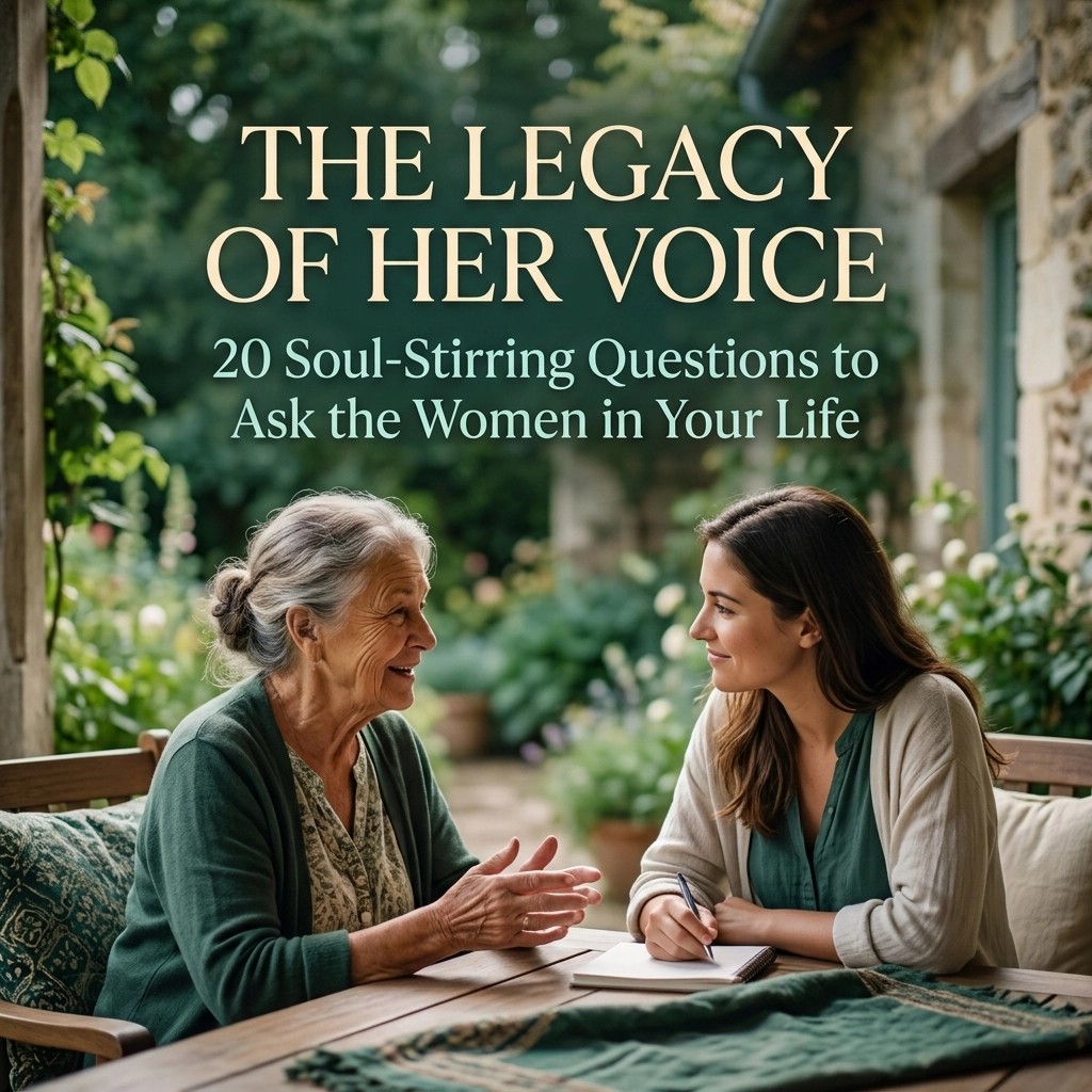  A younger woman leaning in to listen intently as an older woman speaks, capturing a moment of shared wisdom.